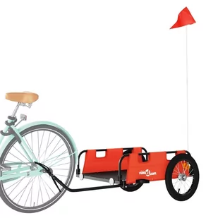 Przyczepka rowerowa, pomarańczowa, tkanina Oxford i żelazo Lumarko! - Przyczepki rowerowe - miniaturka - grafika 4