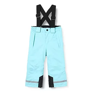 Spodnie narciarskie - Playshoes Unisex dziecięce spodnie narciarskie, spodnie snowboardowe, spodnie na śnieg, turkusowy, 116 - grafika 1