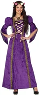 Sukienki - FIESTAS GUIRCA Kostium fioletowej pokojówki dla kobiet - Średniowieczna sukienka pokojówki - Kostiumy księżniczki królowej dla kobiet rozmiar M - miniaturka - grafika 1