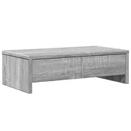 Akcesoria do monitorów - vidaXL Podstawa pod monitor z szufladami Szara Sonoma 50x27x15 cm - miniaturka - grafika 1