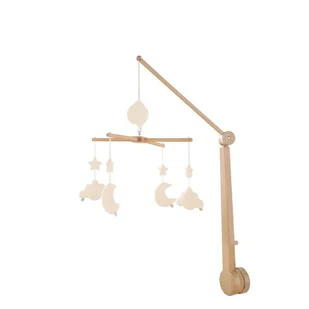 Karuzela z pozytywką do łóżeczka, Uni Vanilla, Sauthon - Karuzele dla niemowląt - miniaturka - grafika 1