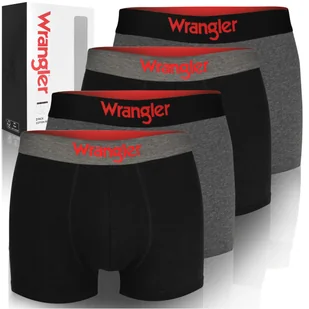 WRANGLER Zestaw Bokserki Męskie 22055 Szary Bawełna 4 pak Roz. XL - Majtki męskie - miniaturka - grafika 1
