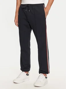 Tommy Hilfiger Spodnie dresowe MW0MW35548 Granatowy Regular Fit - Spodnie sportowe męskie - miniaturka - grafika 1