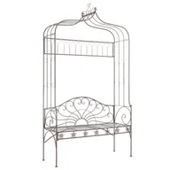 Ławki ogrodowe - vidaXL Ławka ogrodowa, 122 cm, żelazo, antyczny brąz - miniaturka - grafika 1