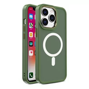 Magnetyczne etui Color Matte Case do iPhone 15 - zielone - Etui i futerały do telefonów - miniaturka - grafika 1