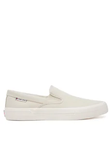 Tommy Jeans Tenisówki Slip On Canvas Color EM0EM01544 Beżowy - Trampki męskie - miniaturka - grafika 1