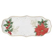 Miski i półmiski - Easy Life/Nuova R2S, Paterka Z Porcelany Poinsettia And Berries, Poinsencja I Ostrokrzew - miniaturka - grafika 1