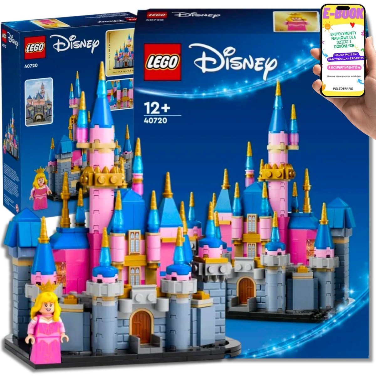 LEGO DISNEY PREZENT DLA DZIEWCZYNKI 40720 – Mały Zamek Śpiącej Królewny - Magiczna budowla z minilaleczką Aurory + EBOOK