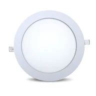 Lampy sufitowe - 18W panel LED wpuszczany reflektor wpuszczany światło ciepłe białe 3000K 1360 lumenów lampa sufitowa okrągła - miniaturka - grafika 1