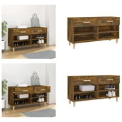 Szafki na buty - vidaXL Szafka na buty dąb wędzony 102x35x55 cm materiał drewnopochodny - Szafka na buty - Szafki na buty - Przechowywanie butów - Organizer na buty - miniaturka - grafika 1