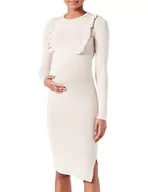 Sukienki ciążowe - Noppies Sukienka damska Paducah Nursing Long Sleeve, Oatmeal - P807, 44 - miniaturka - grafika 1