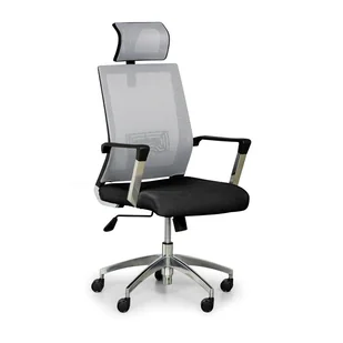Fotel biurowy, krzesło biurowe B2B Partner Krzesło biurowe ELITE NET, szary/czarny SL1606ATX0101K304E10 - Fotele i krzesła biurowe - miniaturka - grafika 1