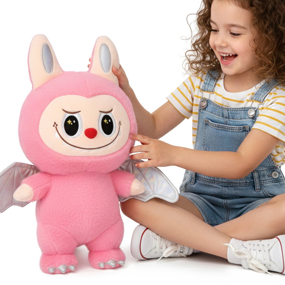 Urocza Maskotka Pluszowa SMOK zabawka 45cm Przytulanka dla Dzieci i Kolekcjonerów Różowy