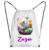 Plecaki worki - Worek Szkolny Workoplecak Z Kapibarą Z Imieniem - miniaturka - grafika 1