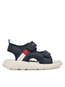 Buty dla chłopców - Tommy Hilfiger Sandały Velcro Sandal T1B2-34386-1591 Granatowy - miniaturka - grafika 1