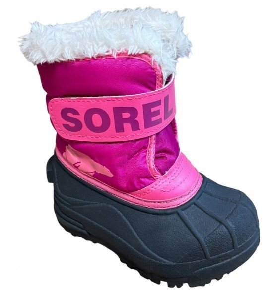 SOREL ŚNIEGOWCE DZIECIĘCE NA RZEPY RÓŻOWE 21 6AA