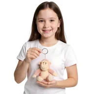 Maskotki i pluszaki - Uroczy breloczek maskotka pluszowa różowa Małpka Ania - miniaturka - grafika 1