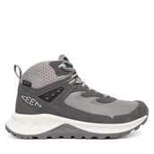 Buty trekkingowe damskie - Trekkingi Keen Hightrail Mid Wp 1030347 Szary - miniaturka - grafika 1