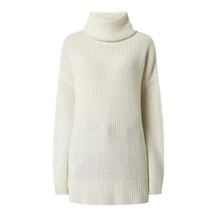 Swetry damskie - Sweter z wywijanym kołnierzem i prążkowaną fakturą model Sayla - Vero Moda - grafika 1