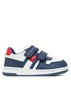 Buty dla chłopców - Tommy Hilfiger Sneakersy Flag Low Cut Velcro Sneaker T1X9-33841-1355 M Granatowy - miniaturka - grafika 1
