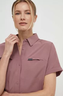 Koszule damskie - Columbia koszula Boundless Trek damska kolor różowy regular z kołnierzykiem klasycznym 2073031 - grafika 1