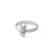Pierścionki - Pierścionek serce anatomiczne, srebro AG 925 - miniaturka - grafika 1
