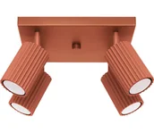 Lampy sufitowe - Sollux SL.1640 - Oświetlenie punktowe KARBON 4xGU10/10W/230V czerwony - miniaturka - grafika 1