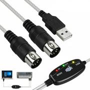 Kable komputerowe i do monitorów - MIDI In - MIDI Out Usb Adapter 5 Din Interfejs - miniaturka - grafika 1