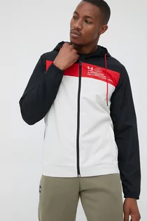 Kurtki męskie - Under Armour wiatrówka Sportstyle Athletic Department 1370358 kolor czarny przejściowa oversize - grafika 1