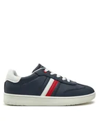 Buty dla chłopców - Tommy Hilfiger Sneakersy Stripe Low Cut Lace-Up Sneaker T3X9-33851-1269 S Granatowy - miniaturka - grafika 1