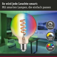Żarówki LED - Paulmann globe LED G95 ZigBee E27 6,3W złota RGBW - miniaturka - grafika 1