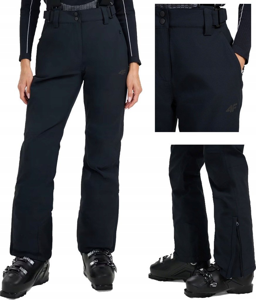 Damskie spodnie narciarskie 4F z membraną FTRF0944 czarny 20S XL