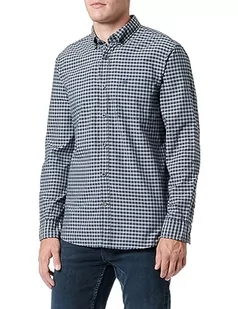 camel active Koszula męska Vichy w kratę, granatowy, XXL - Koszule męskie - miniaturka - grafika 1