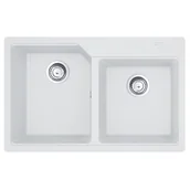 Zlewozmywaki - Franke Urban UBG 620-36-33 GSC Zlewozmywak granitowy dwukomorowy 78x50 cm biały polarny 114.0687.309 - miniaturka - grafika 1
