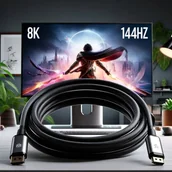 Złącza, przejściówki, adaptery - Adapter AV Co2 CO2 ADAPTER DISPLAYPORT DO HDMI 2.1 KABEL DP - HDMI FHD 240HZ 8K 60HZ HDR - miniaturka - grafika 1