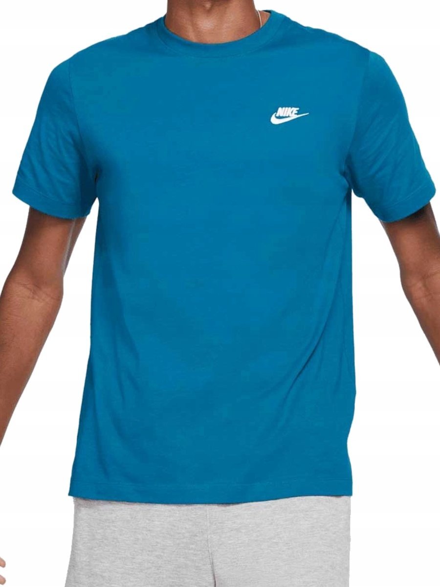 KOSZULKA męska NIKE AR4997-301 bawełniana niebieska sportowa basic S S