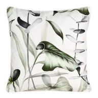 Poduszki dekoracyjne - Poduszka Ellen 45x45 cm zielona biała oliwka monstera - miniaturka - grafika 1