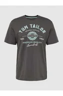 Koszulki męskie - T-shirt o kroju regular fit z czystej bawełny z nadrukiem z logo - Tom Tailor - miniaturka - grafika 1
