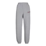 Spodnie sportowe damskie - JACK & JONES Jxbianca Hw Relaxed Vint spodnie dresowe damskie, Light Grey Melange/Print: cabernet Print, XS - miniaturka - grafika 1