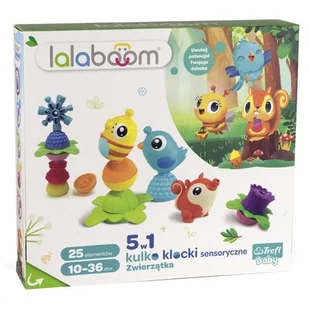TREFL Klocki sensoryczne Lalaboom Zwierzątka 61679 - Klocki - miniaturka - grafika 1