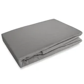 Prześcieradła - Prześcieradło flanelowe 180x210 szary tradycyjne - miniaturka - grafika 1