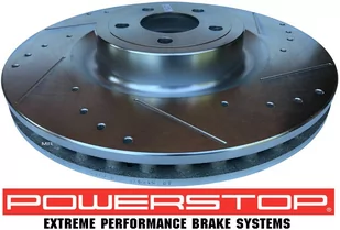 Przednia WIERCONA NACINANA tarcza hamulcowa POWERSTOP 380mm Ford Mustang GT 2015- brembo system - Tarcze hamulcowe - miniaturka - grafika 1