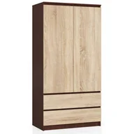 Szafy - Akord Fabryka mebli SZAFA S 90cm 2 DRZWI 2 SZUFLADY WENGE / SONOMA SP0PSYSVENSON010 - miniaturka - grafika 1