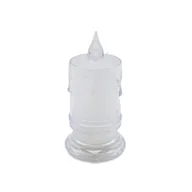 Świece - Świeczka LED ciepły biały 4,8 x 9,8 cm transparentna - miniaturka - grafika 1