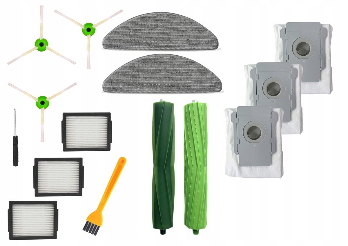 ZESTAW SZCZOTKI FILTRY MOPY WORKI do iRobot Roomba COMBO i5 i8 j5 i5+ i8+