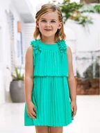 Sukienki i spódniczki dla dziewczynek - Mayoral Sukienka elegancka 3920 Niebieski Regular Fit - miniaturka - grafika 1