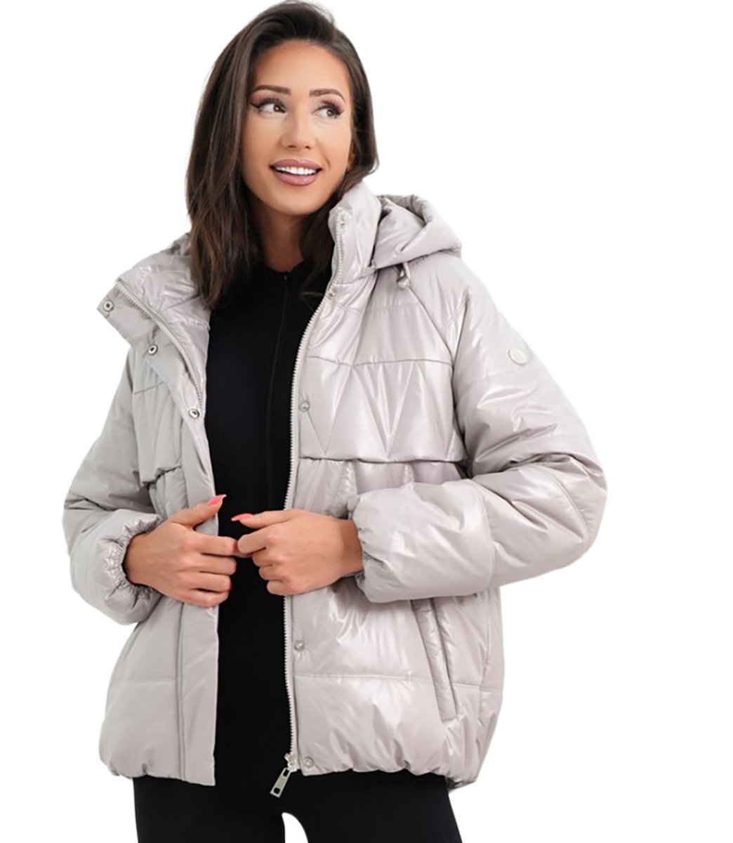 Ocieplana kurtka damska bomberka z pikowaniem JAGNA-38