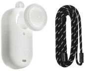 Torby fotograficzne i futerały - ETUI GUMOWE OSŁONA OCHRONNA ZE SMYCZĄ SUNNYLIFE DO INSTA360 GO 3S BIAŁE - miniaturka - grafika 1