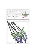 Zabawki kreatywne - Kwiaty wrzosu fioletowo-zielone 10x110mm 6szt - miniaturka - grafika 1