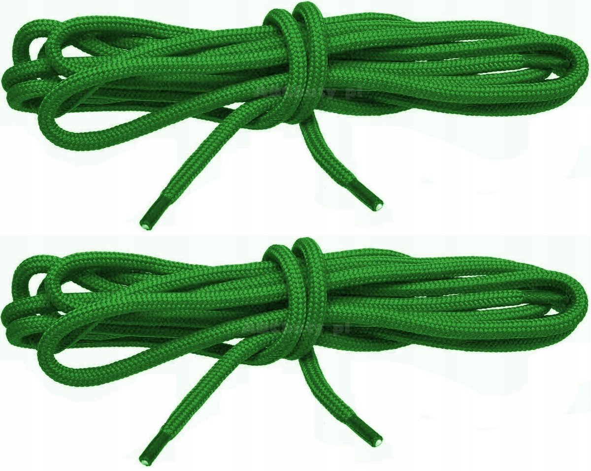 ELASTYCZNE Sznurówki ZIELONE Sznurowadła 200 cm SPORTOWE 4,5 Okrągłe G12-57